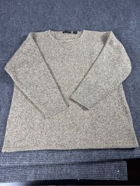 Britches Great Outdoors Sweater Wool Blend Heathered Beige Crewneck Mens Vintage